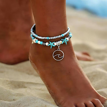 Ocean Theme Double Layer Anklet